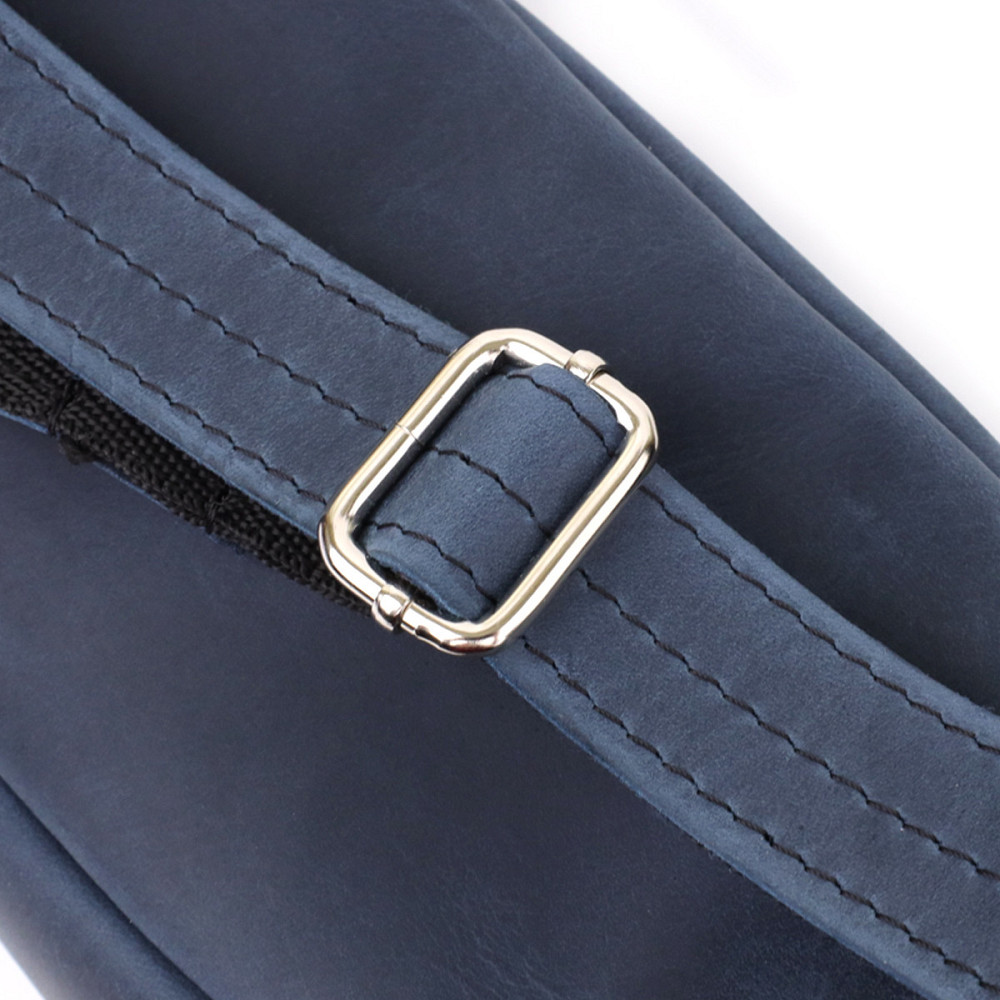 Мужская бананка отменного качества из винтажной натуральной кожи Shvigel 23141 Синий Киев - изображение 5