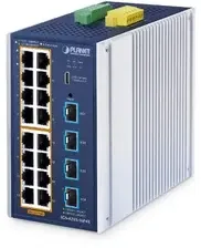 Комутатор PLANET ndustrial L2+ 16-Port 10/100/1000T 802.3at PoE + 4-Port 10G SFP+ Managed Ethernet Switch Zarządzany L2+ Gigabit Киев