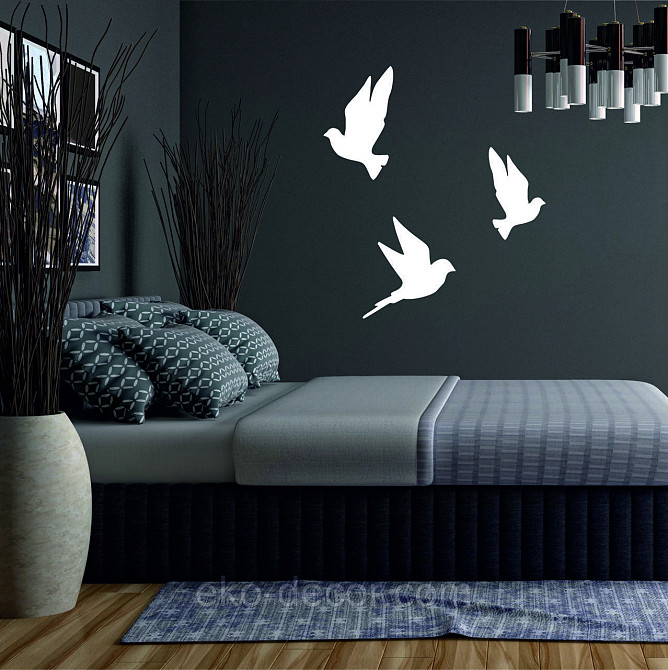 Декоративное настенное Панно «Птичка» Декор на стену(цена за 1шт) 30*18 см, Белый Киев - изображение 7