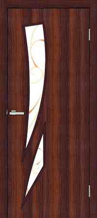 Міжкімнатні двері Оміс Фієста ЗС+КМ Горіх 900х2000 мм Київ