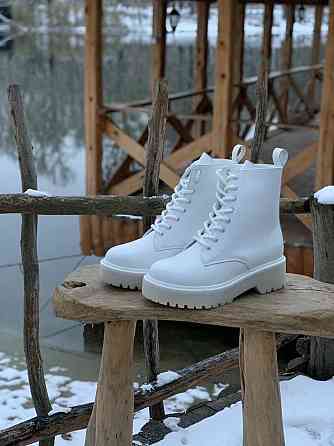 Черевики жіночі GREMMY білі натуральна шкіра зимові (висота 14 см, розміри 36-40) (4218) Коломыя