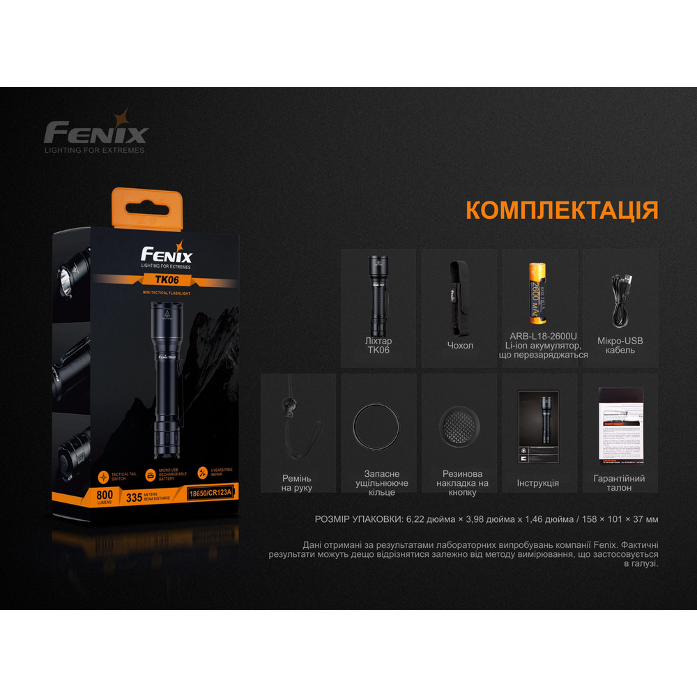 Ліхтар ручний Fenix TK06 Київ - фото 17
