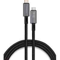 Дата кабель USB-C to USB-C 0.8m USB4 240W 40GBps 8K60Hz Nylon Vinga (VCPDCU4) Киев