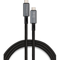Дата кабель USB-C to USB-C 0.8m USB4 240W 40GBps 8K60Hz Nylon Vinga (VCPDCU4) Киев - изображение 1