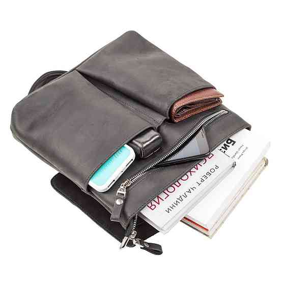 Сумка з вінтажній шкіри Чорна (SHVIGEL) Київ