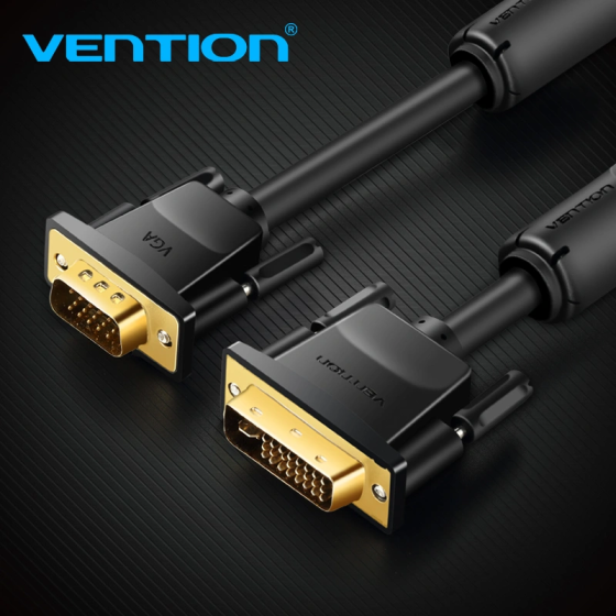 Кабель Vention DVI(24+5) to VGA Cable 3M Black (EACBI) Одеса