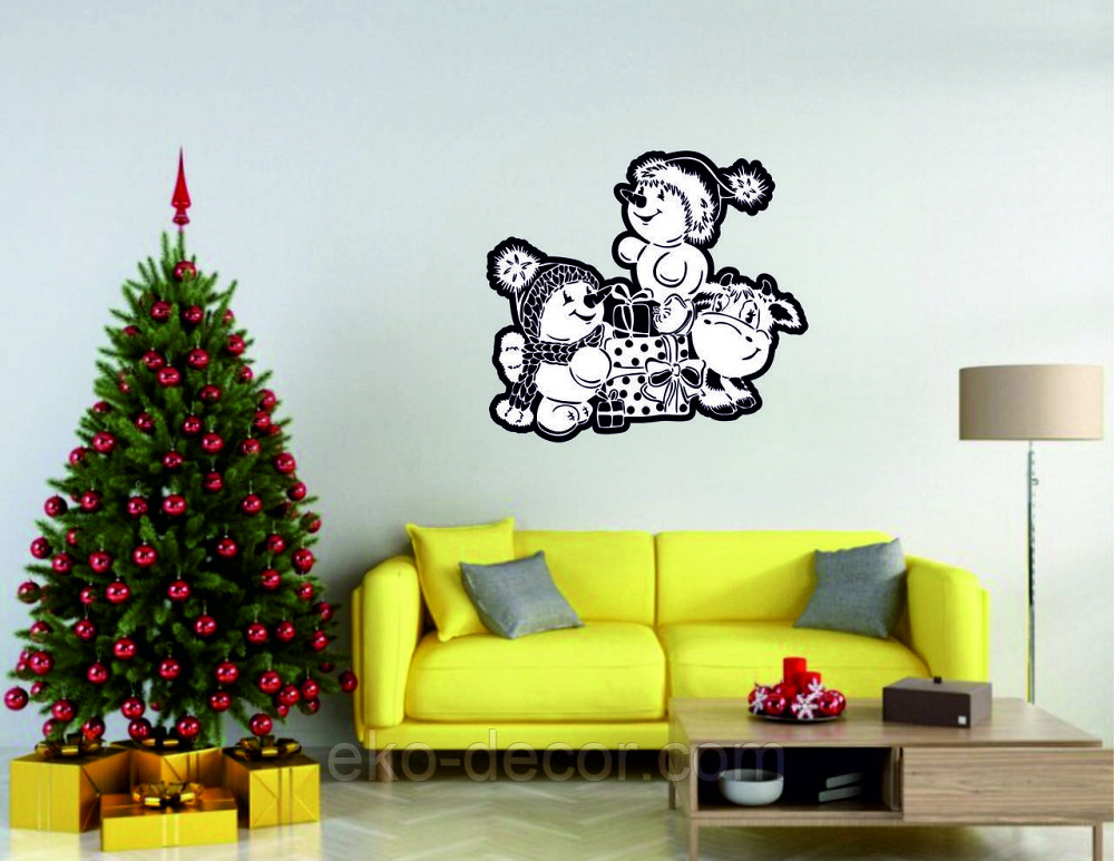 Декоративне настінне Панно «Сніговик», Декор на стену Київ - фото 4