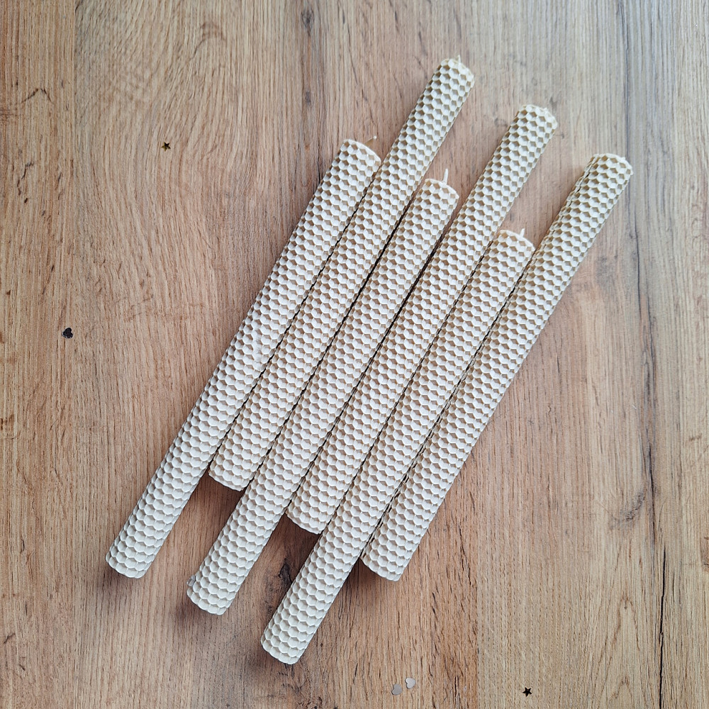 Свічки столові ручної роботи у подарунковій коробочці, 6 шт по 26 см. Колір - Айворі. Одеса - фото 4