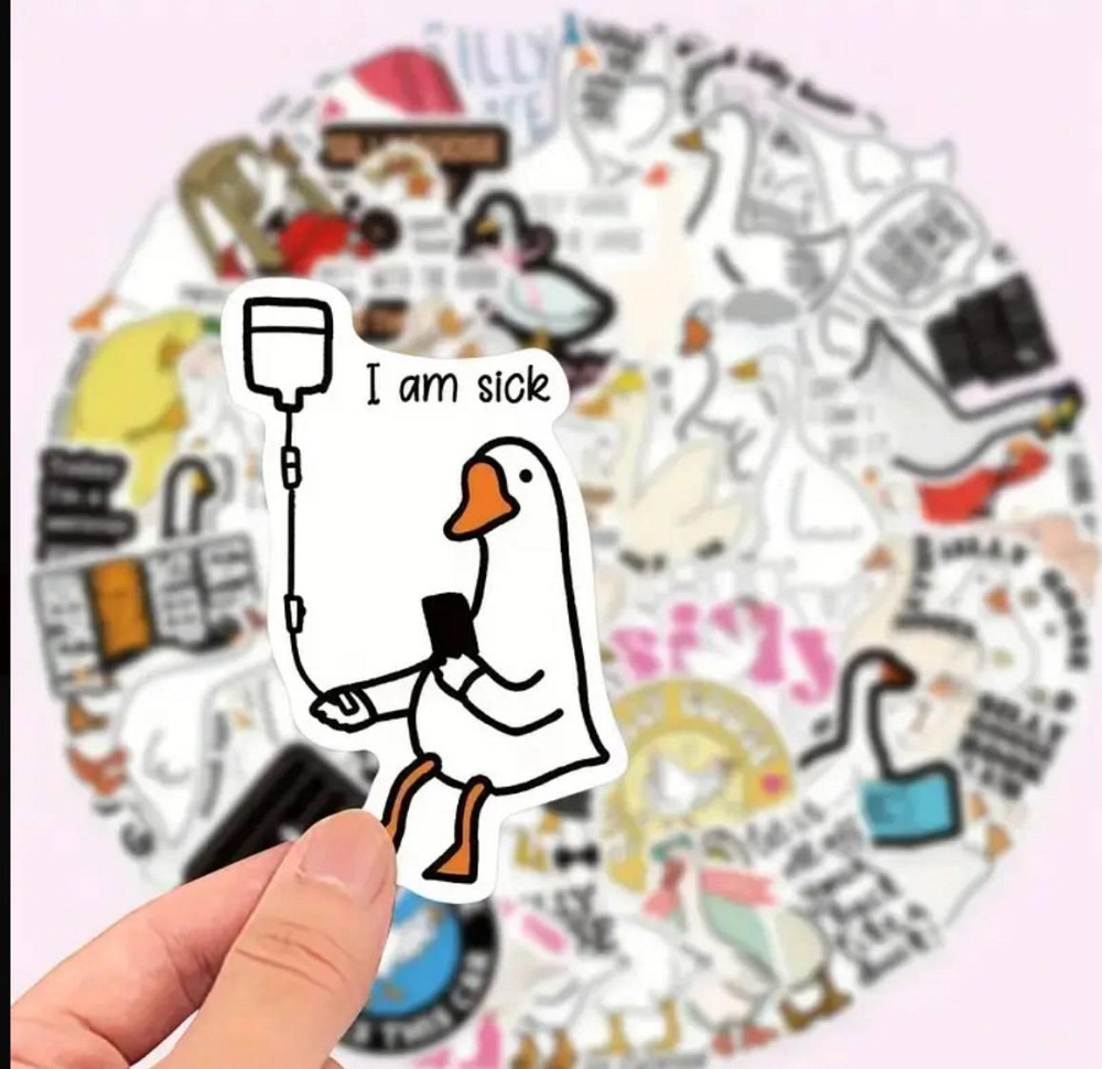 Набір наклейок (стикерів) Смішний Гусь (50 шт.), стикерпак Гусь Київ - фото 3