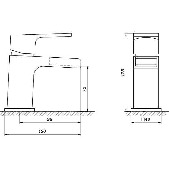 Змішувач для умивальника TOPAZ ODISS TO 18261-H61B (000021539) Київ