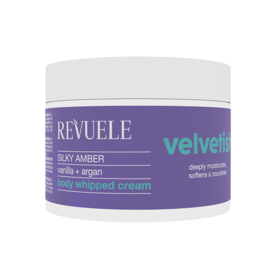 Крем для тела Нежный увлажняющий Silky Amber с ванилью и органой VELVETISH Revuele 300 мл Киев