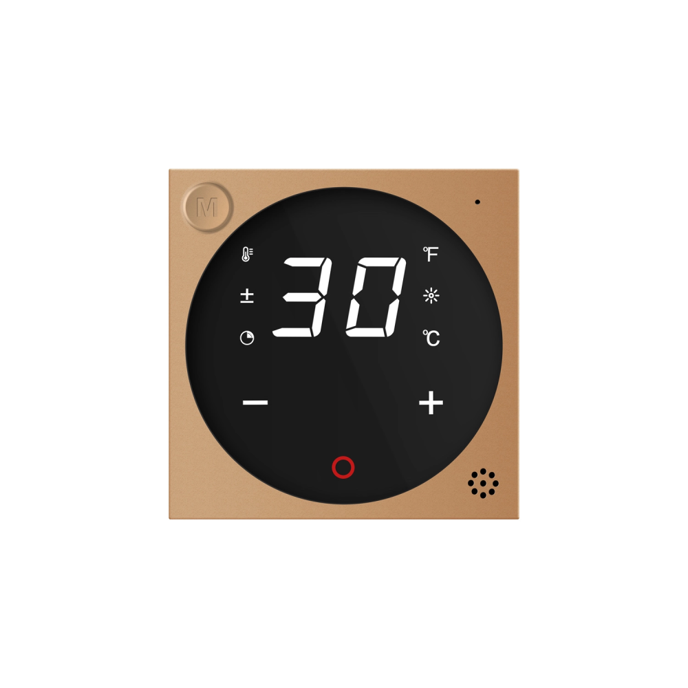 Терморегулятор (термостат) сенсорний програмований для водяної теплої підлоги Livolo, золотий, модуль без рамки (VL-FCQ1-2AP) Коломия - фото 7