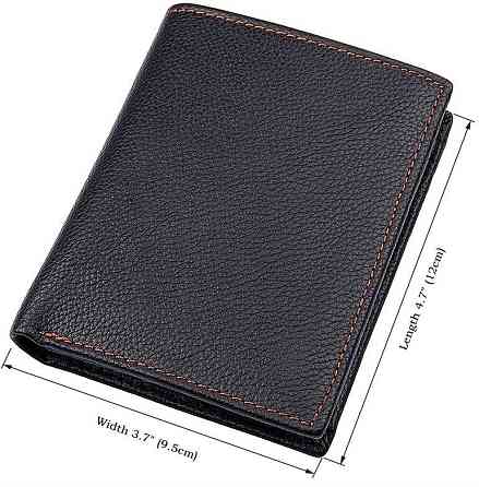 Гаманець шкіряний Чорний (Vintage) Київ