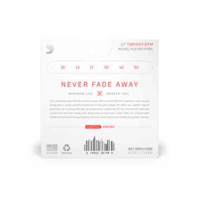 Струни для гітари D'Addario XS Coated Electric Guitar Strings Light Top / Heavy Bottom (10-52) (XSE1052) Вінниця