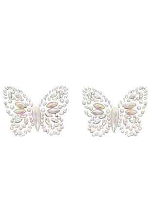 Пестис-метелики з кристалів Leg Avenue Chrysallis nipple sticker, наліпки, світяться у темряві Sex Aura Київ