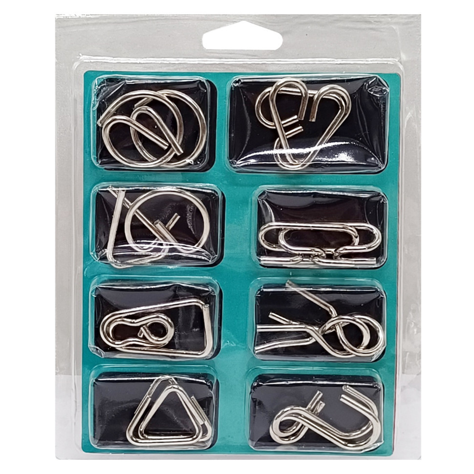 Набір металевих головоломок "Metal Puzzle" 808A-C-B(Turquoise) 8 штук в наборі Вінниця - фото 1