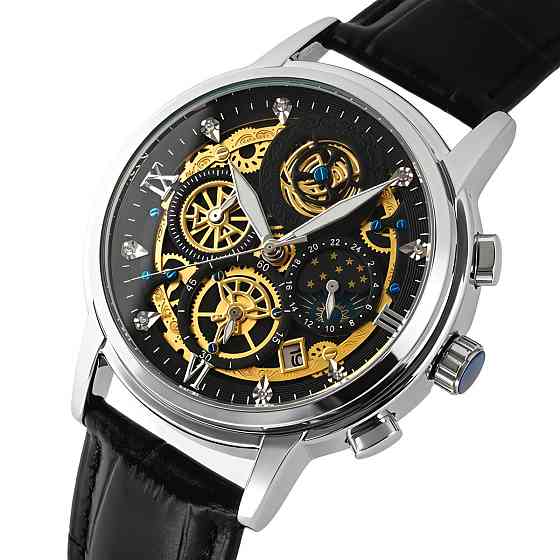 Годинник чоловічий наручний WishDoIt Baks Premium Leather (2 ремінці) Київ