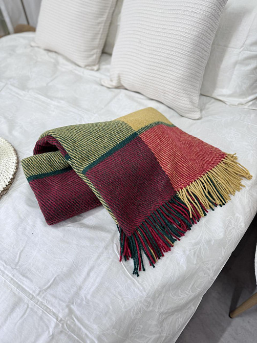 Vladi Плед Vladi 170x210 см вовняний 70% червоно-зелений 01/LIAM Коломия - фото 3