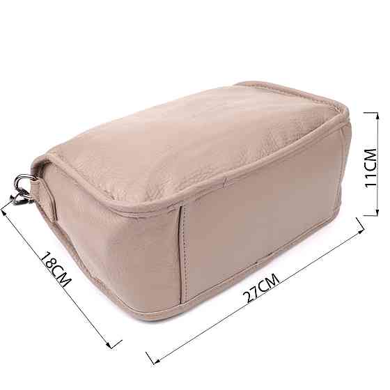 Стильная сумка на плечо из натуральной кожи Vintage 23002 Темно-серый Киев