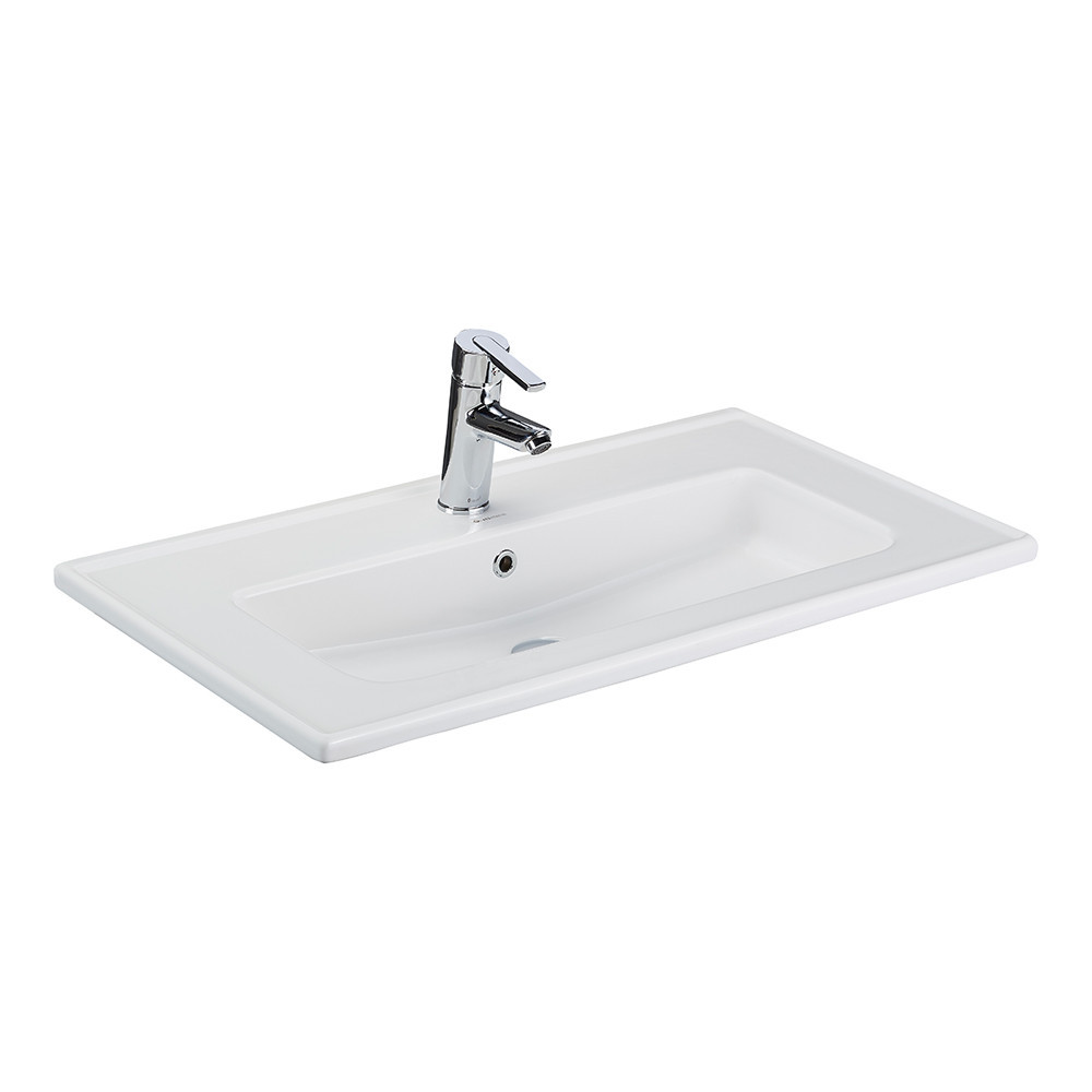 Врезная раковина EGE Vitrifiye Lagina 800x150x450 мм (35831) Белый Киев - изображение 1