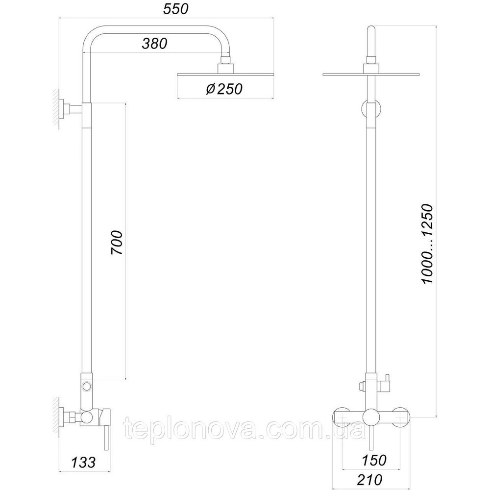 Душевая система Globus Lux ALPEN SBT1-SH-05 Черновцы - изображение 4