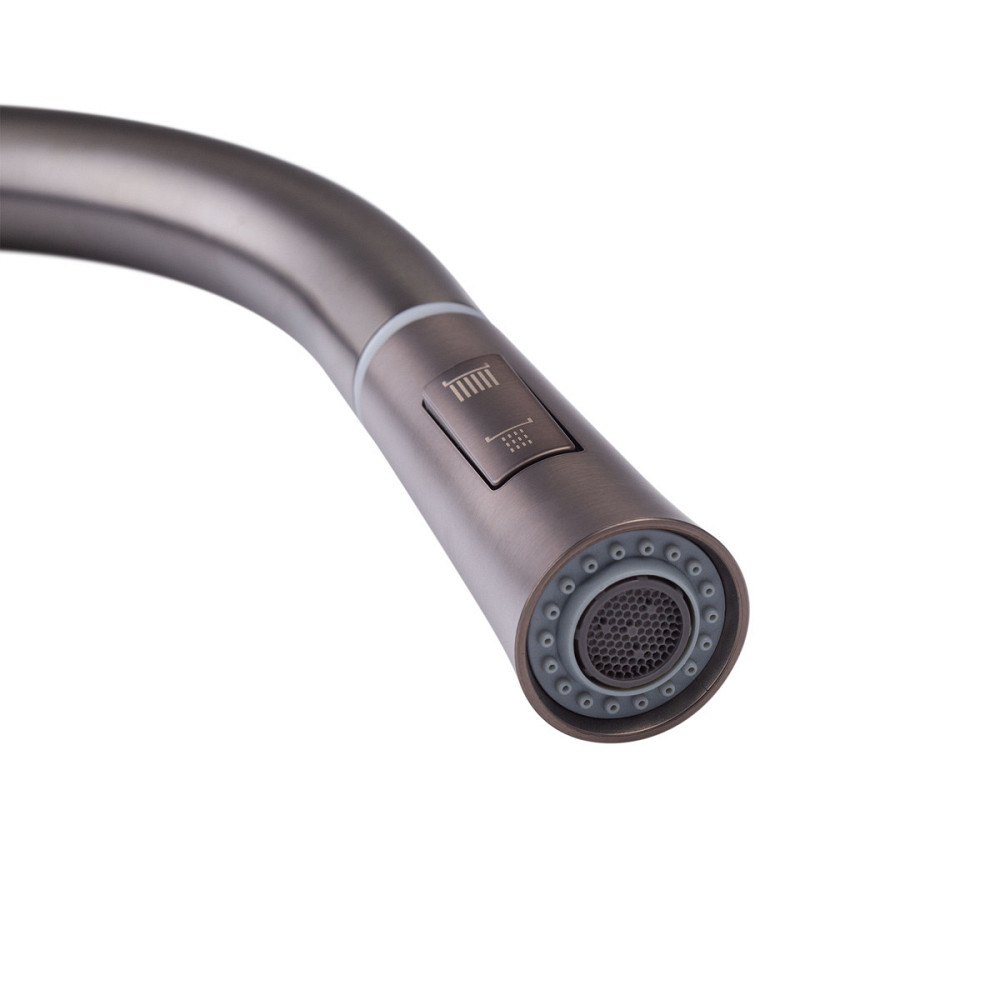 Кухонный смеситель с выдвижным изливом Mixxus Premium PULL 014 GRAPHITE (MI6959) Харьков - изображение 5