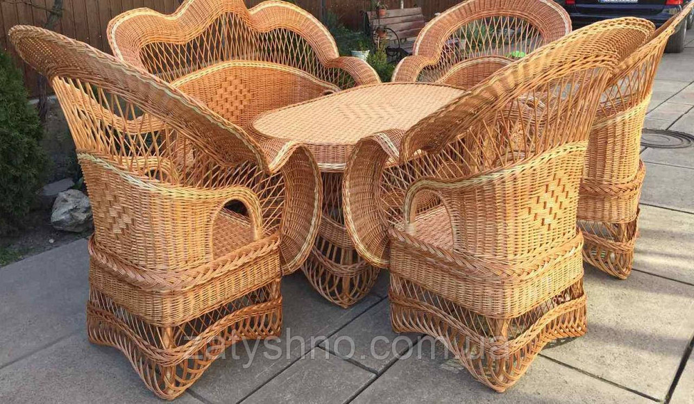 Мебель из лозы с диваном | комплект плетеной мебели со столом | мебель плетеная очень красивая Киев - изображение 7