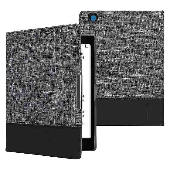 Чохол книжка для e-ридера kwmobile сумісний з Kobo Aura ONE темно-синій шкіра канвас магнітне закривання ударозахисний Київ
