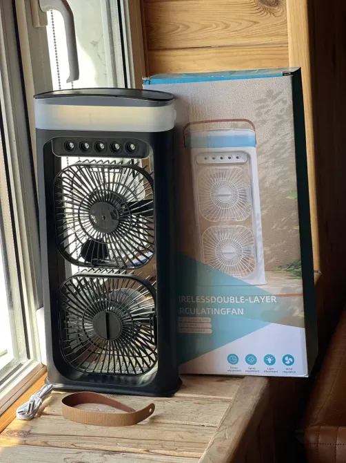 Настольный вентилятор-увлажнитель с 3 режимами тумана и водяным охлаждением и 180 LY-938 Коломия - фото 1