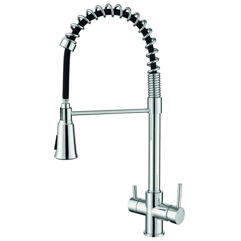 Змішувач для кухні Koer KB-72025-01 з виходом для питної води (вилив – пружина) латунь/хром (KR5014) Чернівці - фото 1