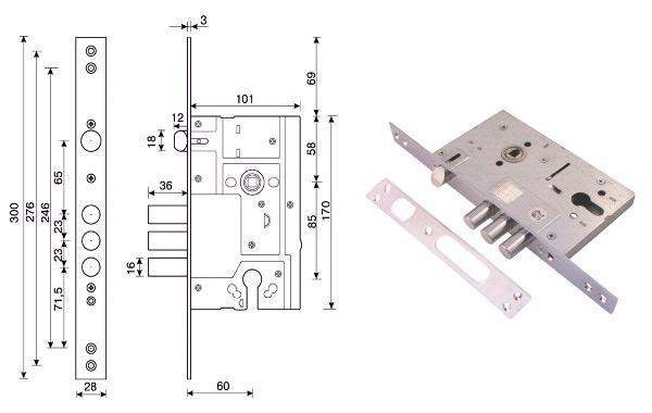 Замок врізний Avers T-52 лівий/правий Харків - фото 2