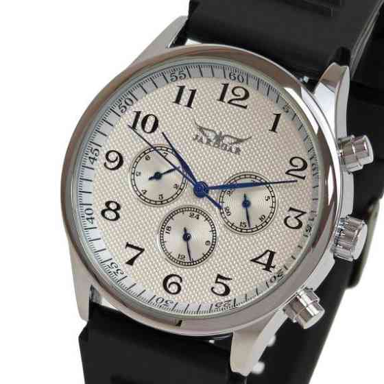 Годинник чоловічий механічний Jaragar Elite White Rubber (2 ремінці) Київ
