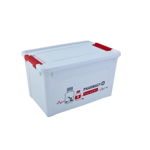 Контейнер 7,9л білий/червоний з декором Аптечка Smart Box Алеана Житомир