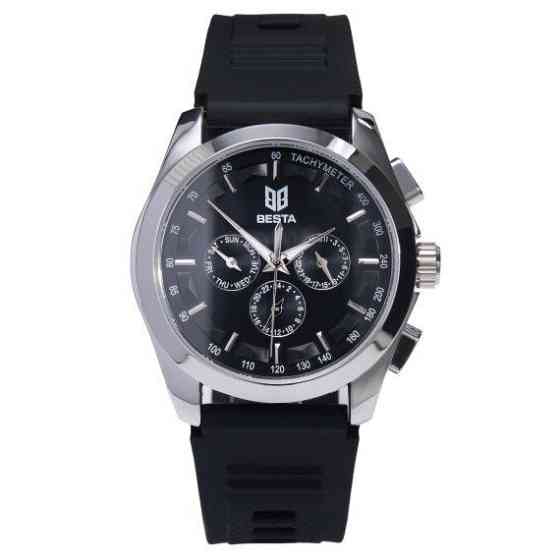 Годинник чоловічий механічний Besta Walker Elastic Black (2 ремінці) Київ