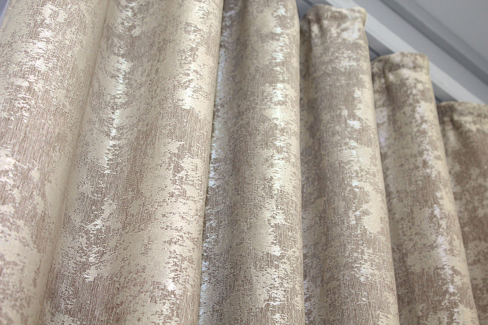 Комплект готовых штор VR-Textil Жаккард Sultan YL № 1206ш Серо-бежевый 150х270 см 2 шт (33-0027) Киев - изображение 6