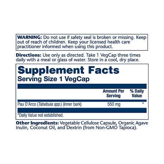 Pau D'Arco Bark 550mg - 100 vcaps Луцьк