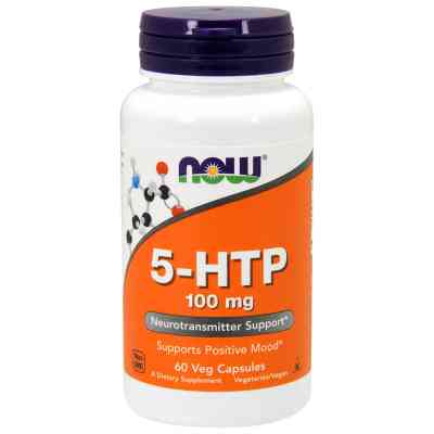 Аминокислота Now Foods 5-HTP (Гидрокситриптофан), 100мг, 60 вегетарианских капсул (NOW-00105) Винница