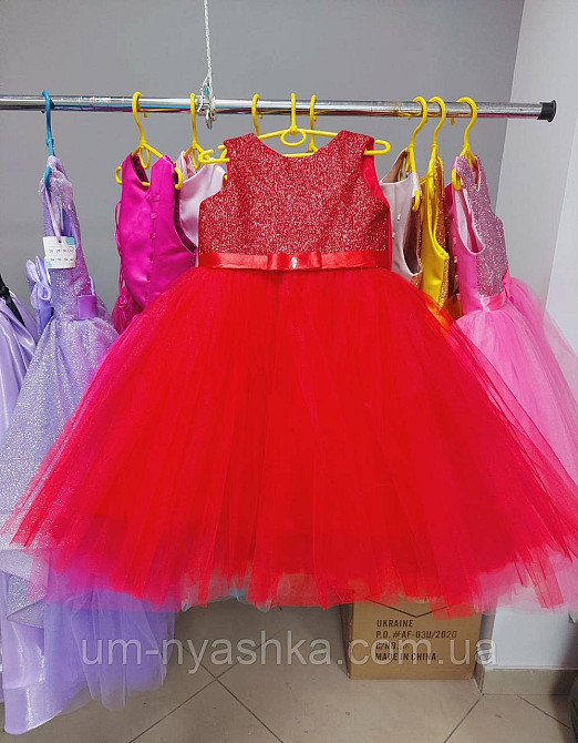 Детское нарядное платье с блестками ярко-розовое Кривой Рог - изображение 8