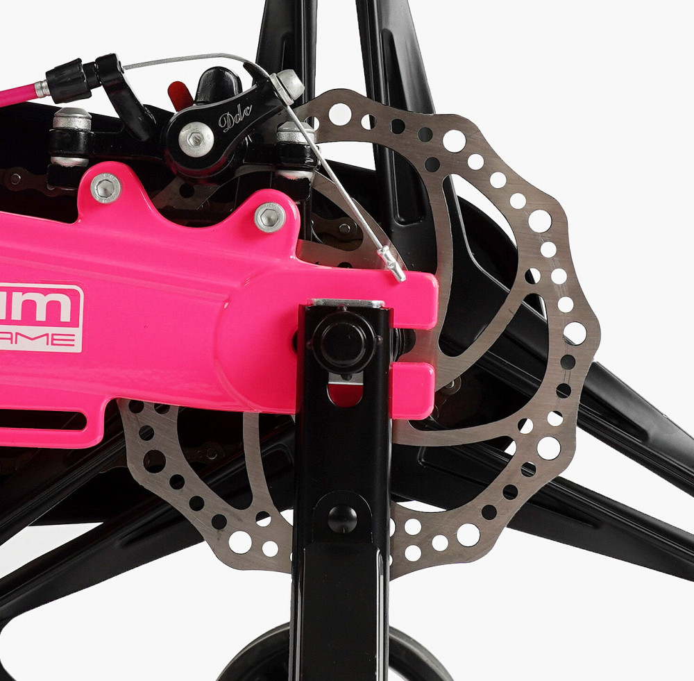 Велосипед Corso REVOLT двоколісний магнієва рама 18 дюймів з додатковими колесами Рожевий (MG-18736) Чернигов - изображение 6