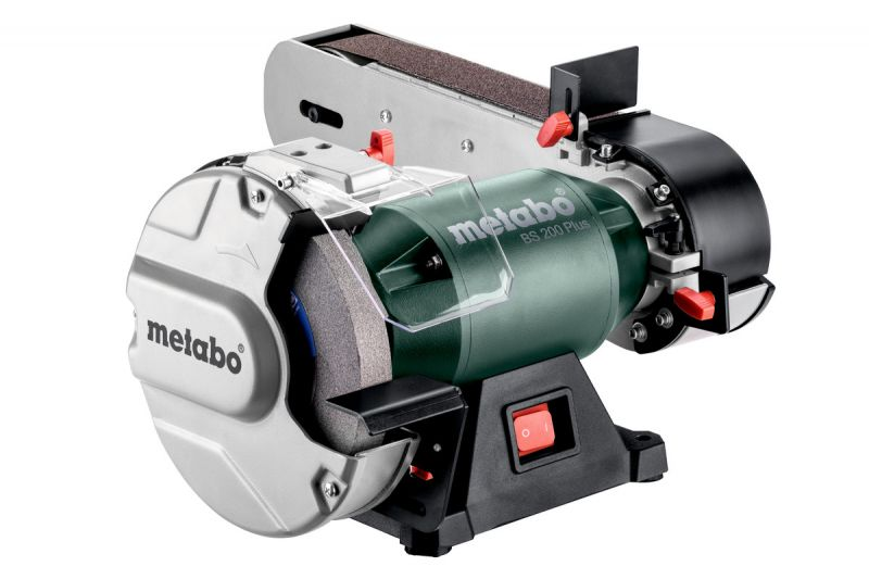 Профессиональная комбинированная точилка Metabo BS 200 Plus : 600 Вт, диск 200мм, шлифлента 1020мм, 2.7 Нм Киев - изображение 1