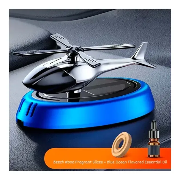 Автомобильный ароматизатор вертолет с раздуванием на солнечной панели + многократная пропитка духов Коломыя - изображение 3