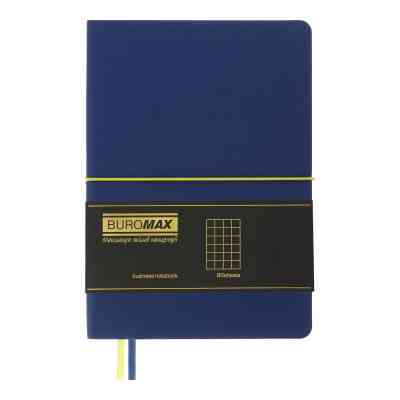 Книга записна Buromax Unique 96 аркушів А5 у клітинку синій (BM.295107-02) Вінниця