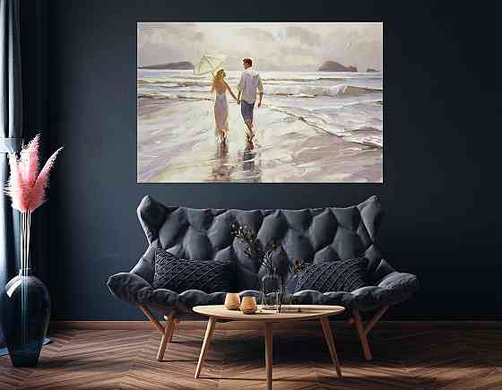 Картина холст у вітальню / спальню Закохані   MLP_32  ( 60х30см ) 60x100 см Київ