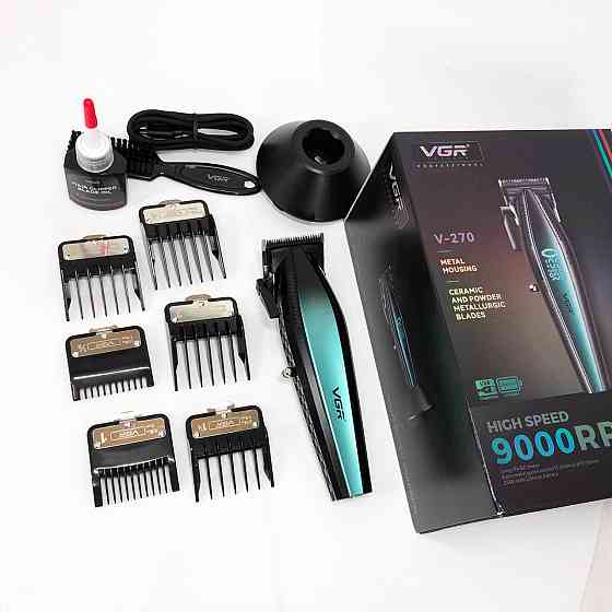 Акумуляторна машинка для стрижки VGR V-270, Машинка для стрижки волосся з професійними ножами AX-73 Івано-Франківськ