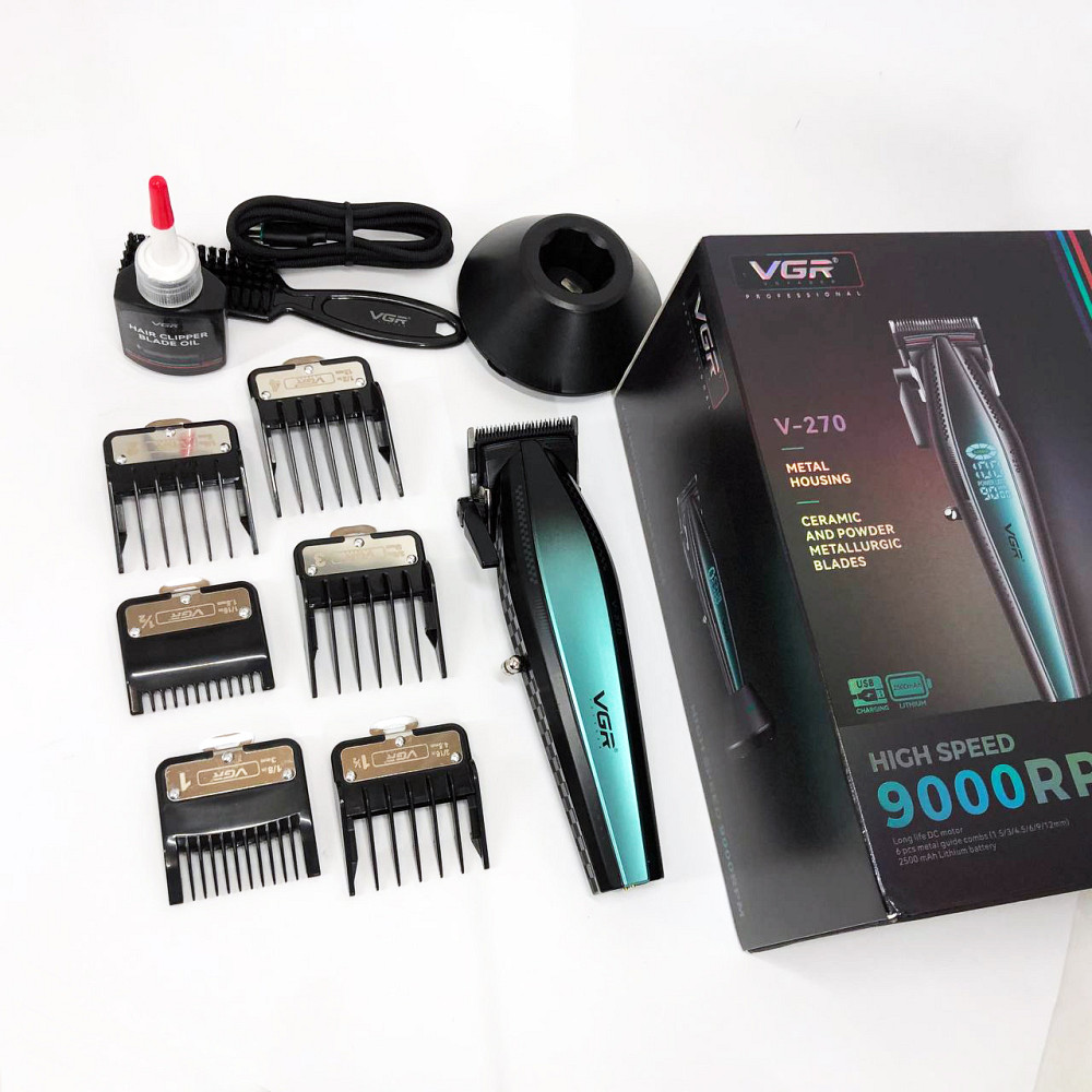 Акумуляторна машинка для стрижки VGR V-270, Машинка для стрижки волосся з професійними ножами AX-73 Івано-Франківськ - фото 5