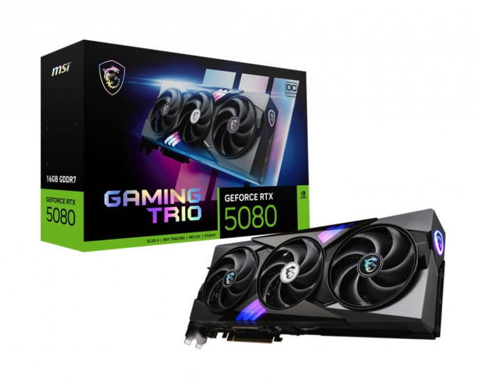 Відеокарта MSI GeForce RTX 5080 16GB GDDR7 GAMING TRIO OC Київ - фото 1