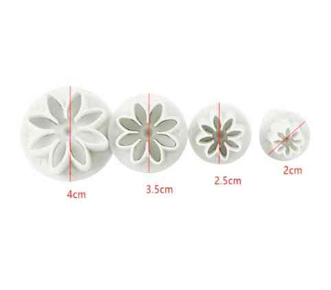 Набор кондитерских плунжеров Ромашки 4 штуки белый Киев