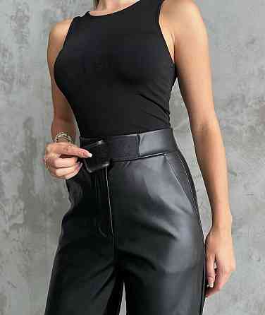 Женские стильные брюки-палаццо из эко-кожи 46/48 Одесса