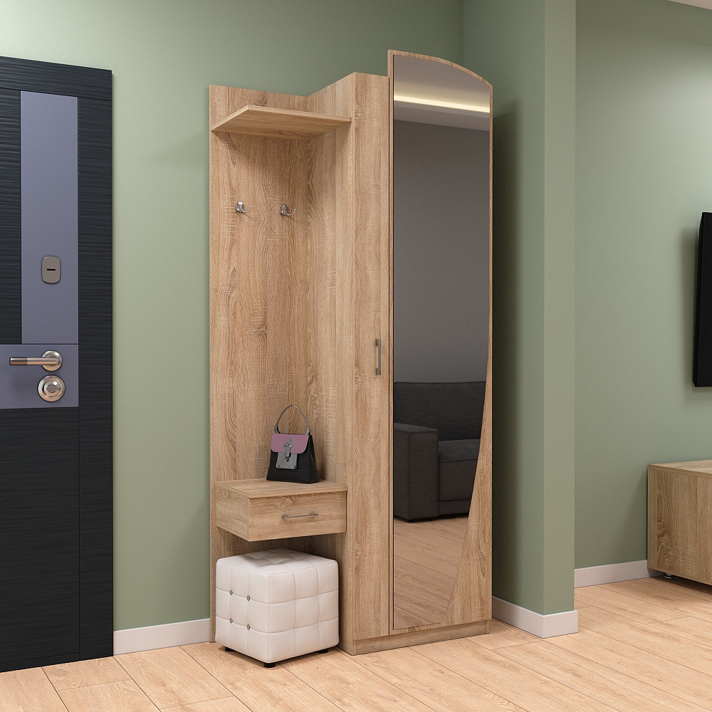 Прихожая Соло-1, Дуб Сонома, 1000/400/2140 Львов - изображение 2