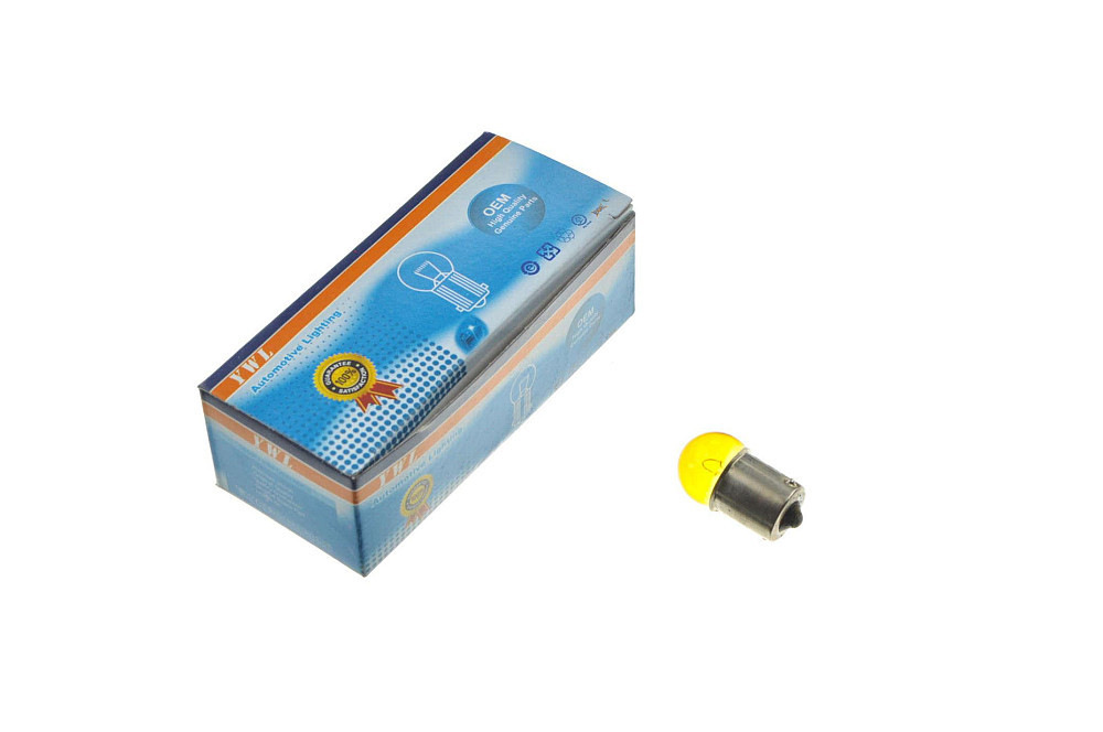 Лампа G18 (поворот, габарит) 12V 10W (жовта) YWL Київ - фото 1